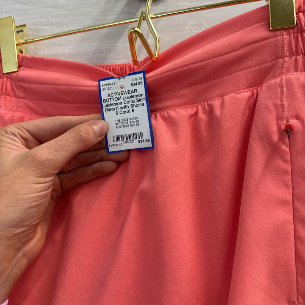 Lululemon Coral Skirt (Skort) with Shorts 6