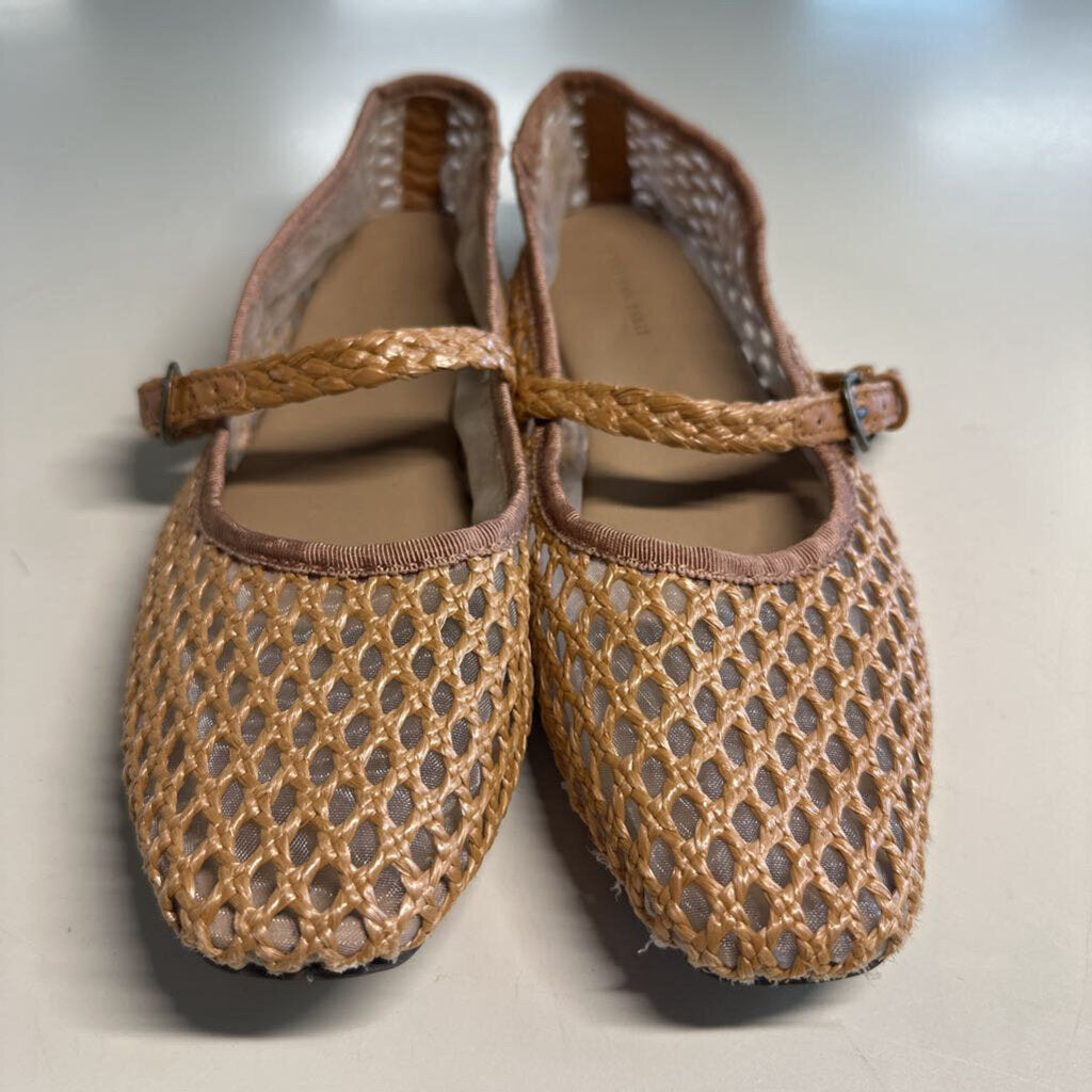 Woven Mary Jane Mesh Flats 8.0