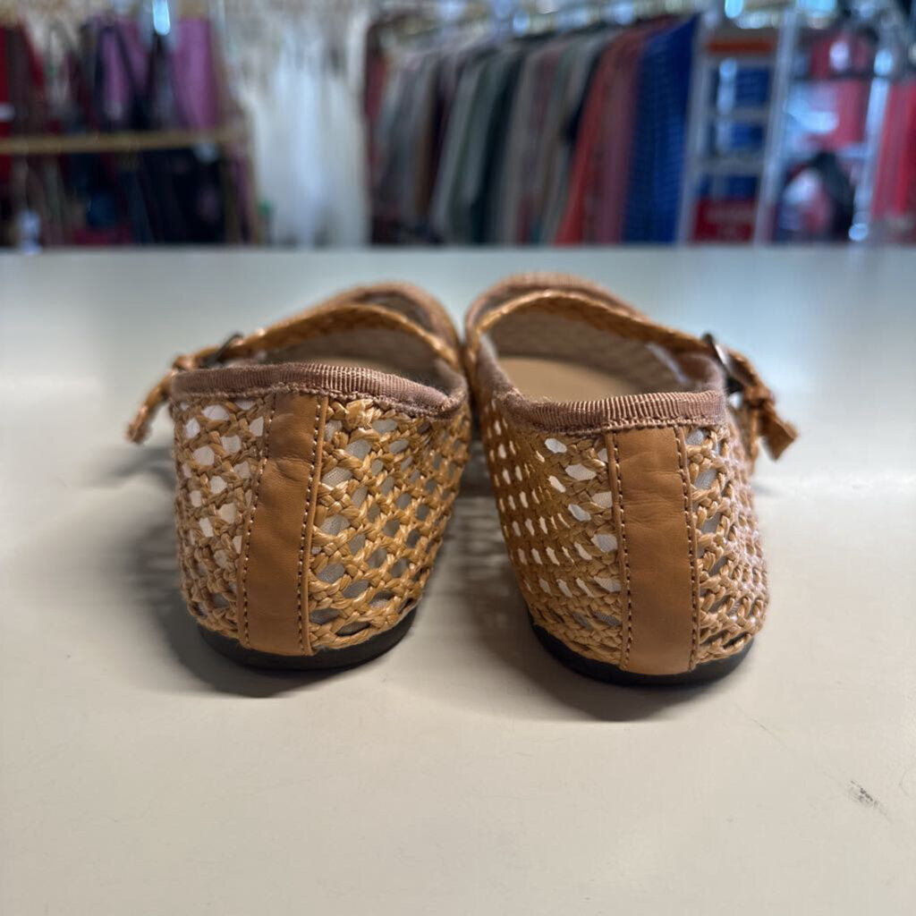 Woven Mary Jane Mesh Flats 8.0