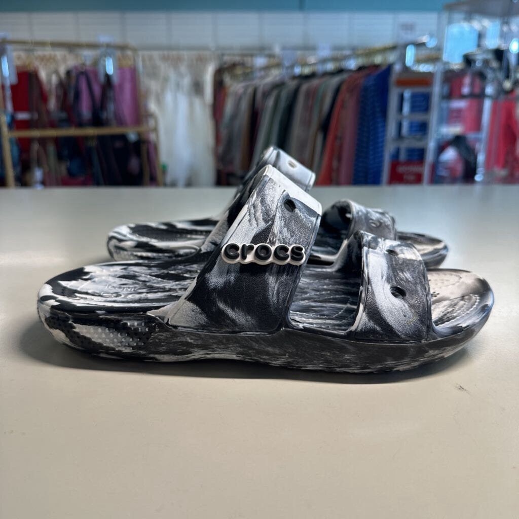 Crocs Classic Cozzzy/Two Strap Marbled 8.0