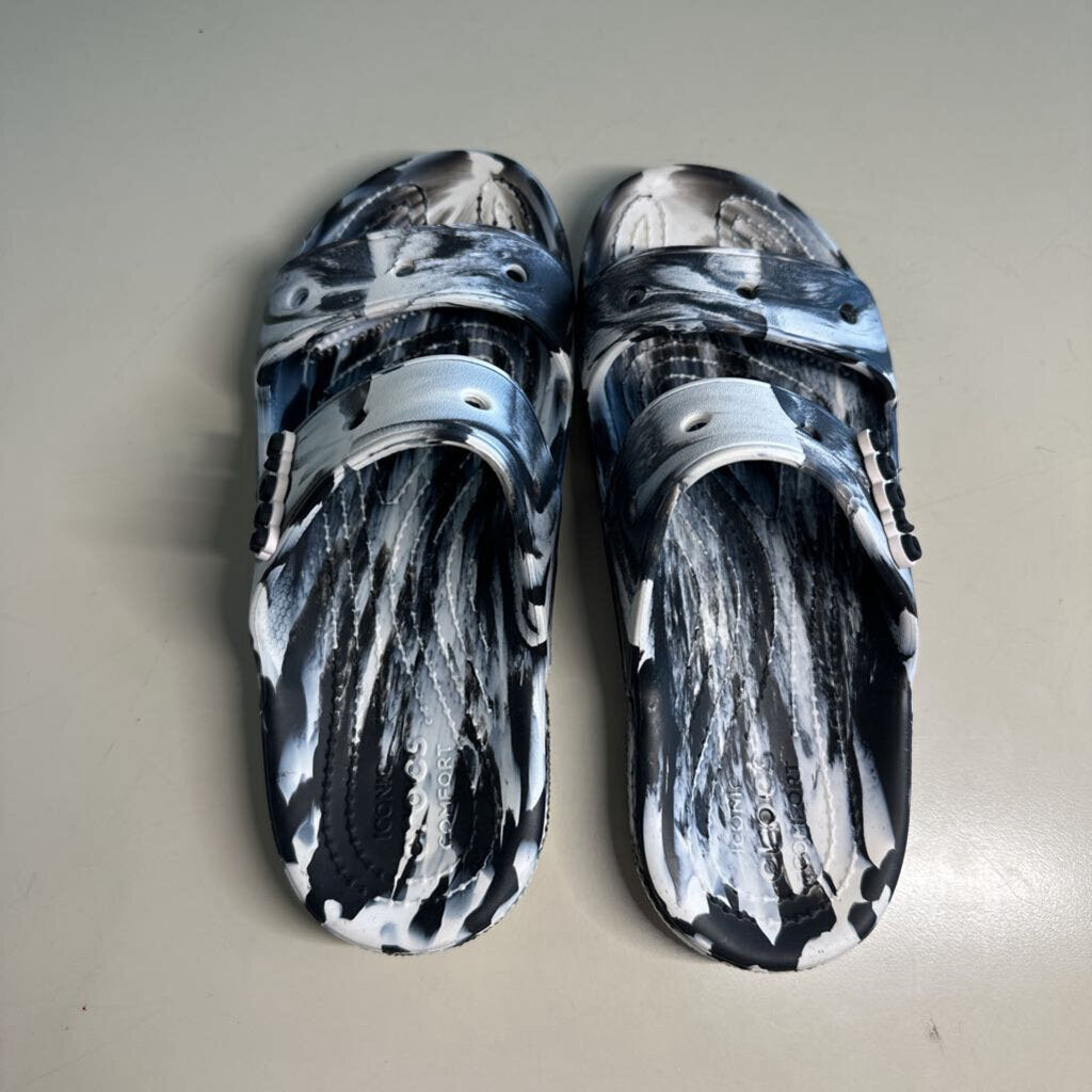 Crocs Classic Cozzzy/Two Strap Marbled 8.0