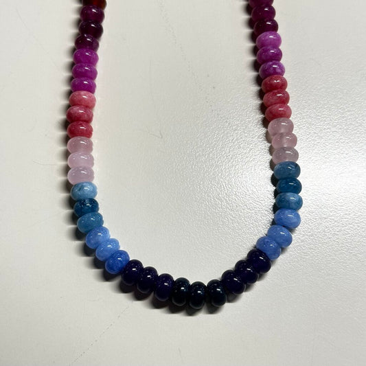 Multicolored Glass Bead Toggle Necklace