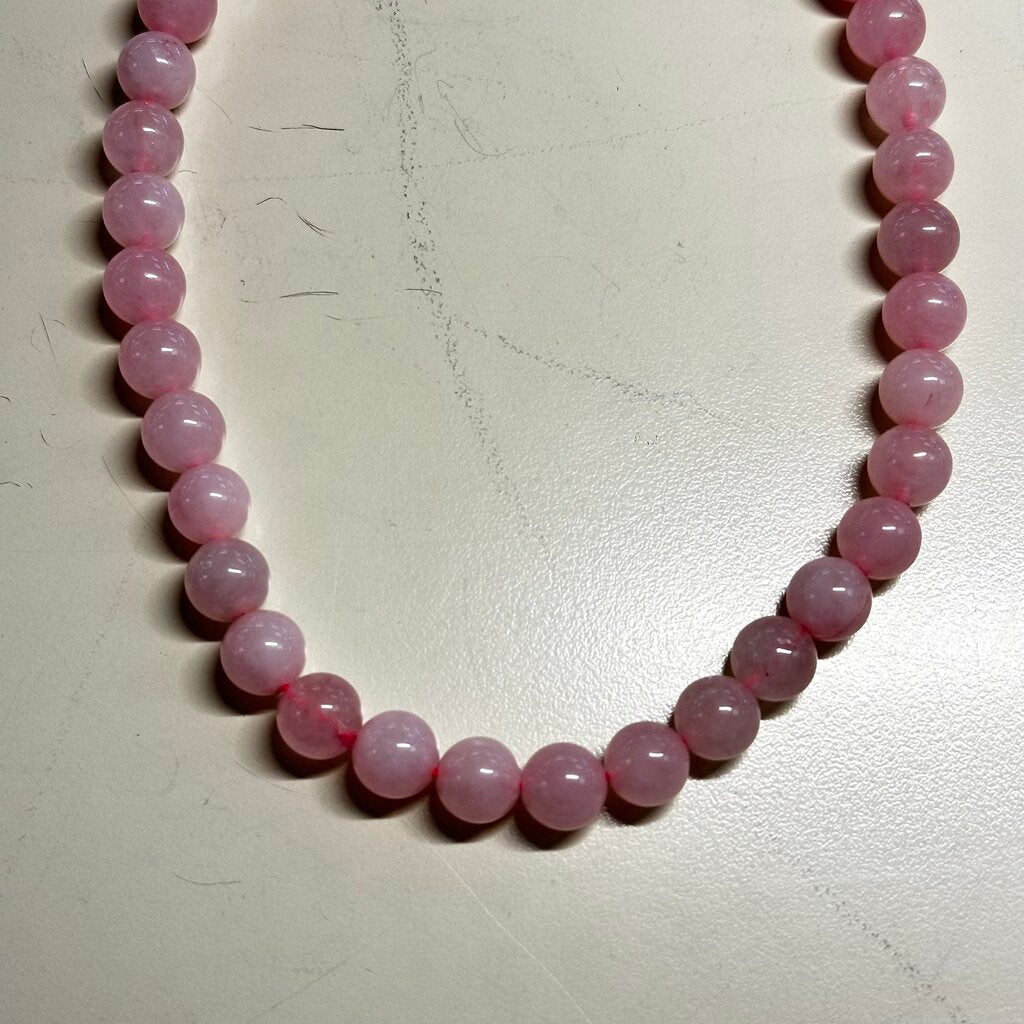 Pink Glass Bead Necklace