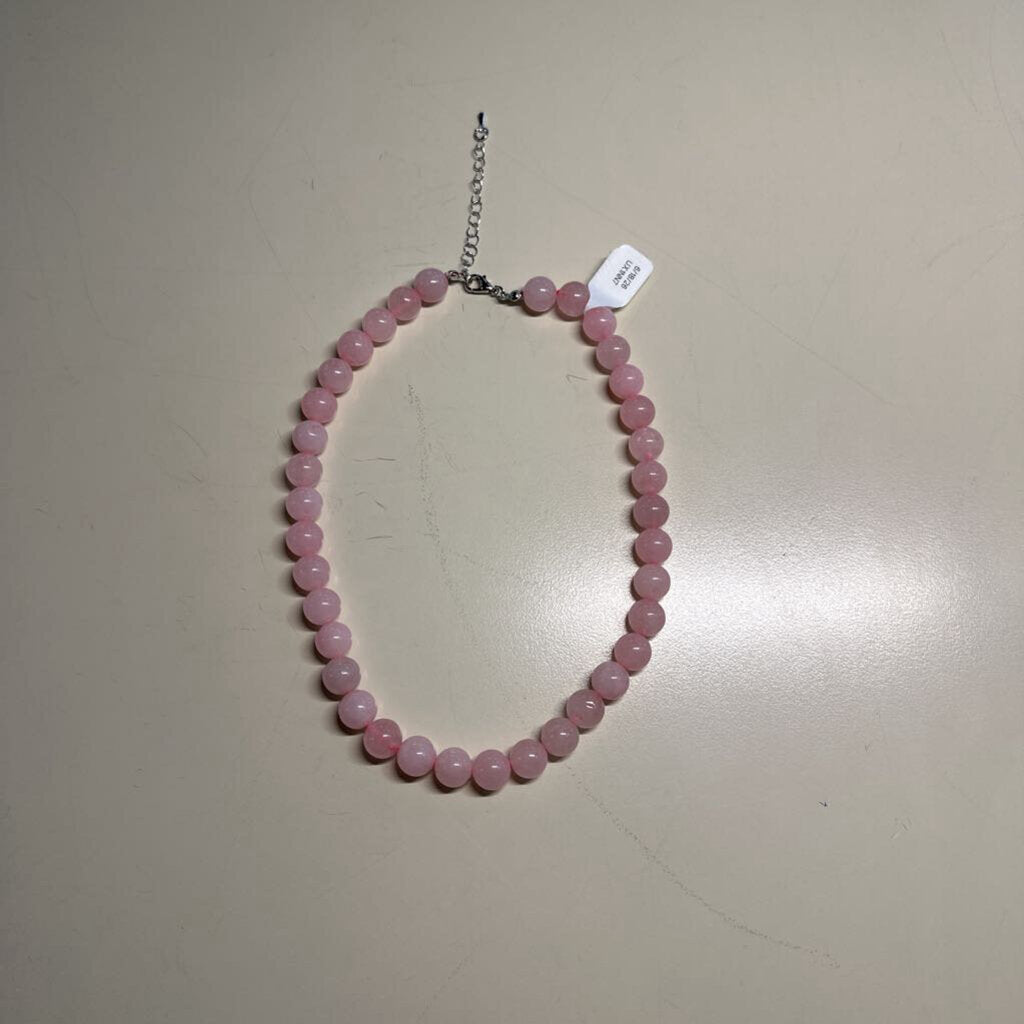 Pink Glass Bead Necklace