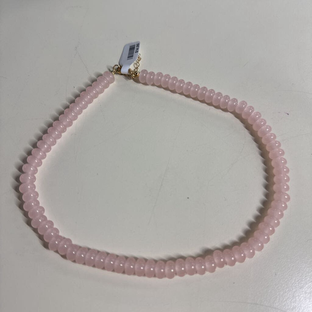 Pink Glass Bead Necklace