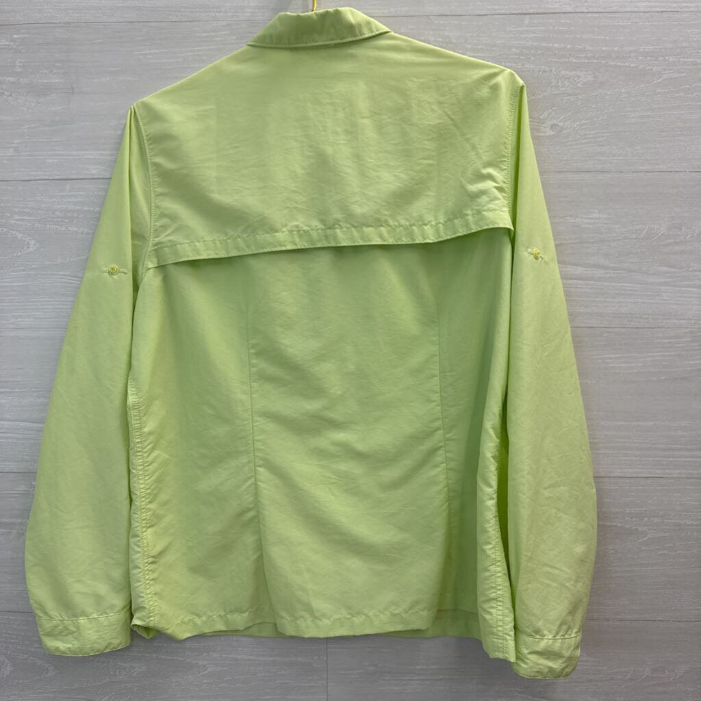 LL Bean Lime Green Athletic Button Down Large