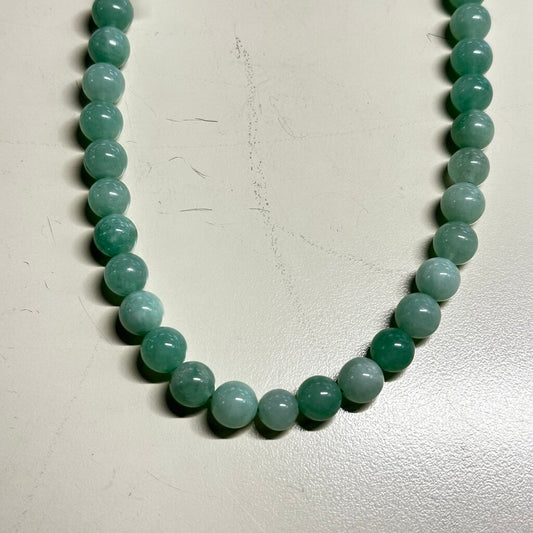 Mint Green Glass Bead Necklace