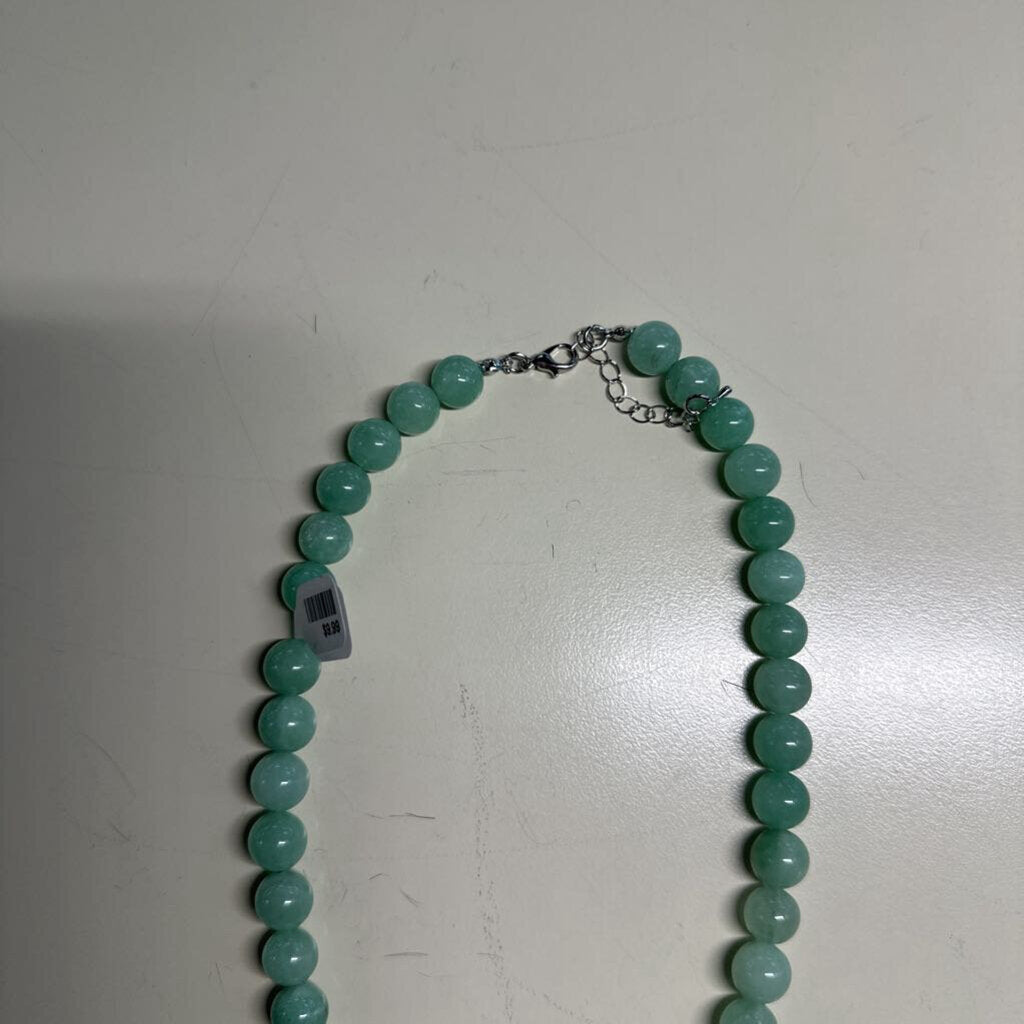 Mint Green Glass Bead Necklace