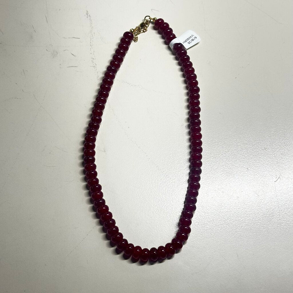 Red Glass Bead Necklace