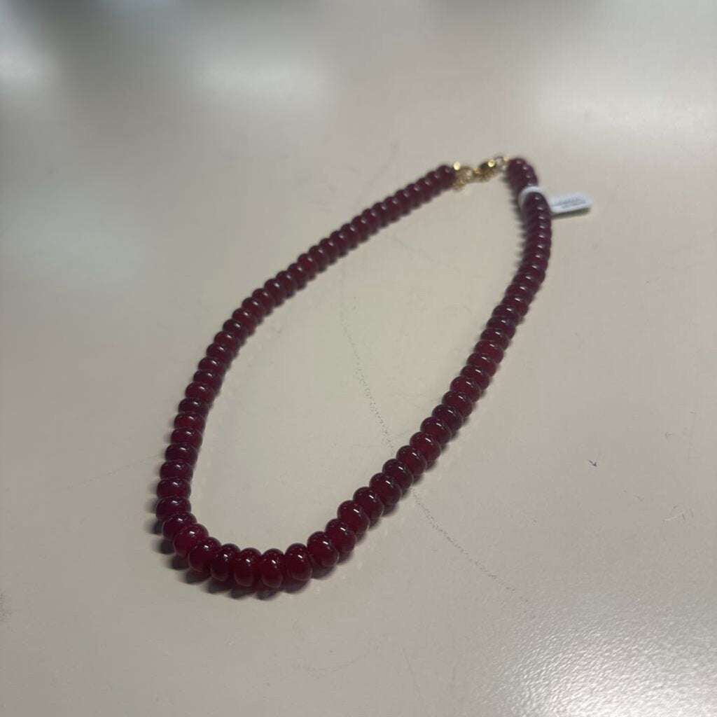 Red Glass Bead Necklace