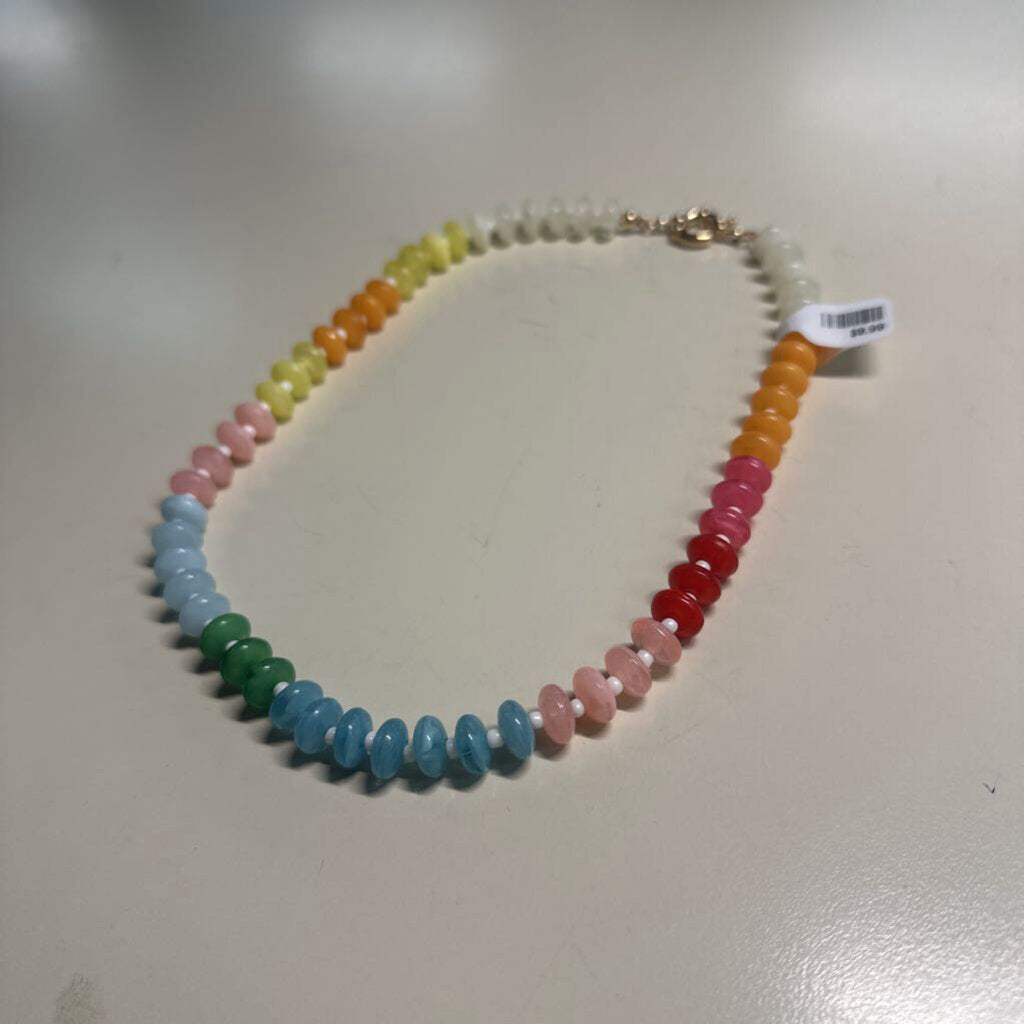 Bright Multi Colored Bead Necklace