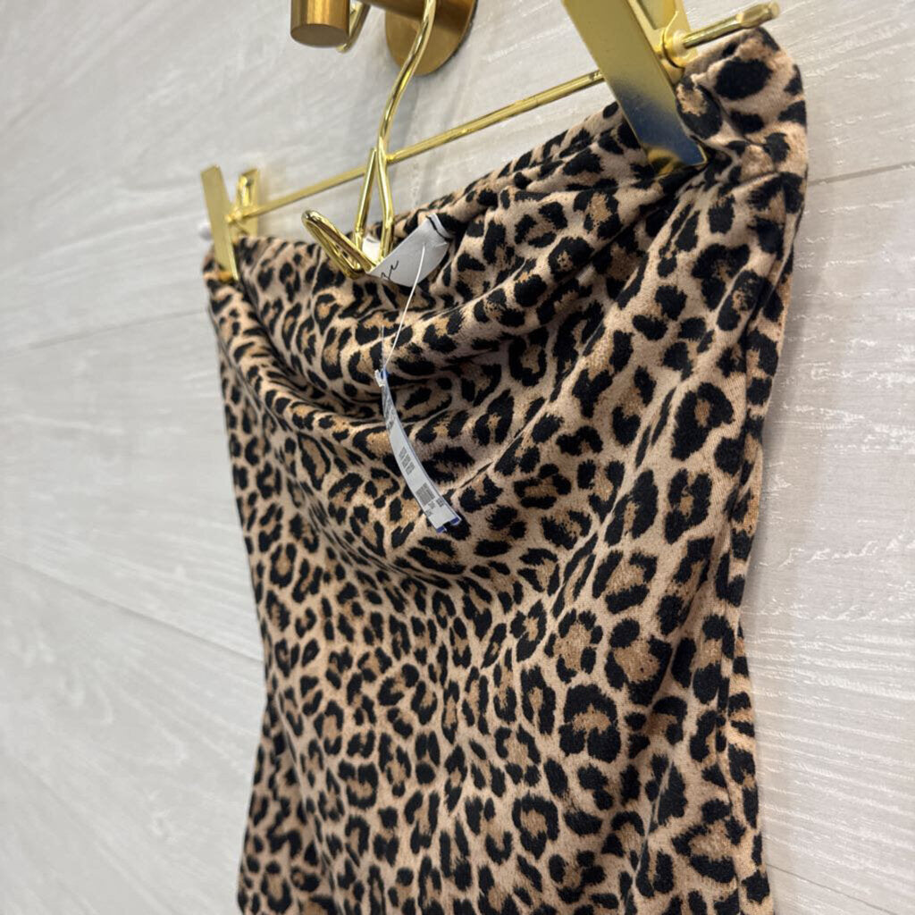 Strapless Cheetah Print Bodysuit Extra Small