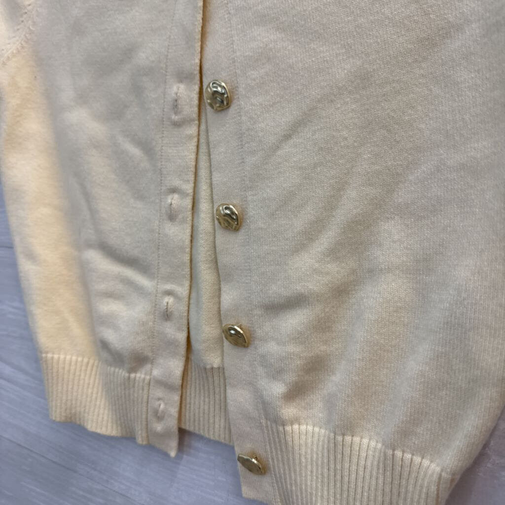 Butter Yellow Shortsleeve Cardigan Top Extra Small
