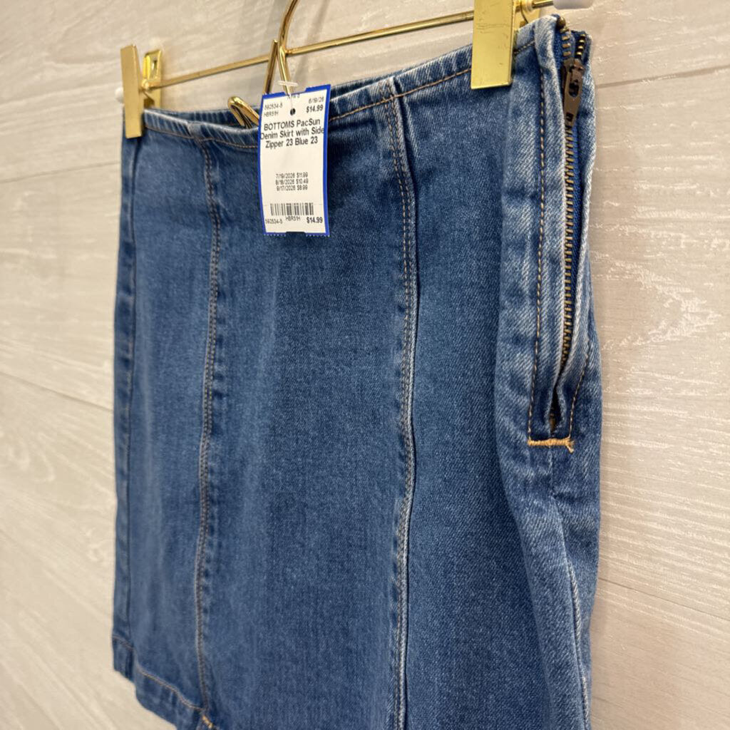 Denim Skirt with Side Zipper 23