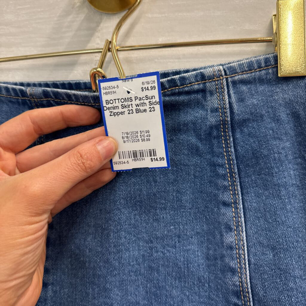 Denim Skirt with Side Zipper 23