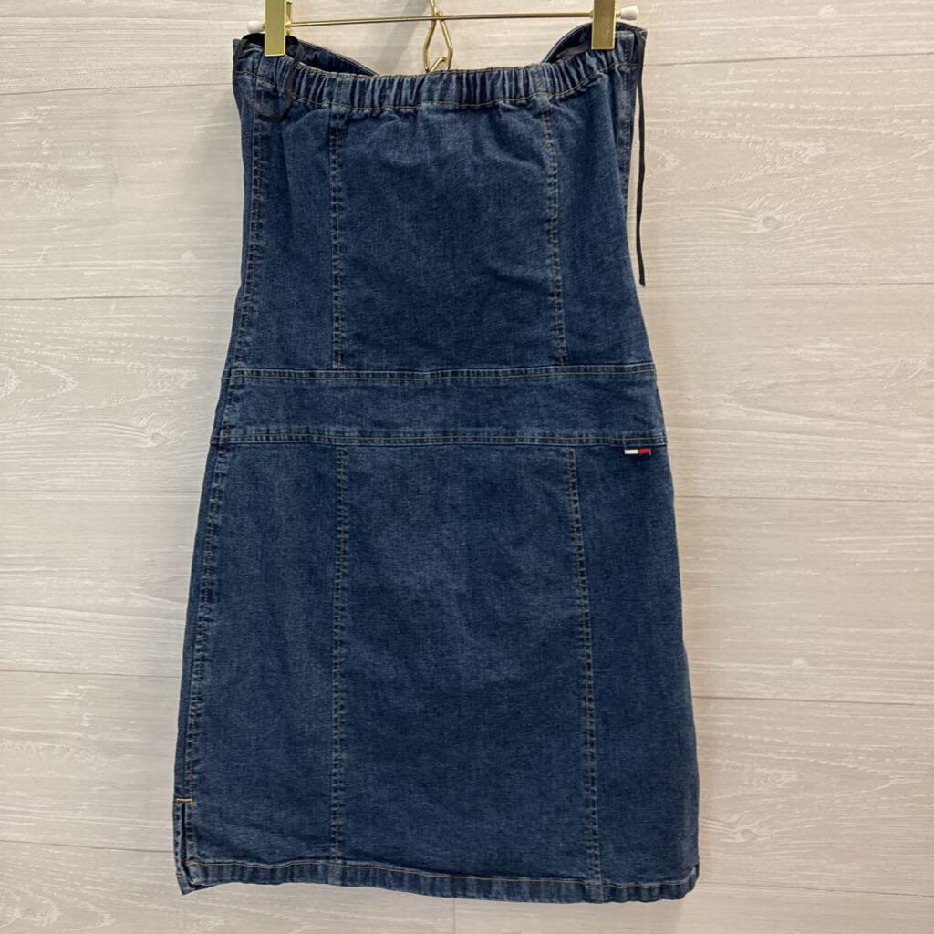 Tommy Hilfiger Denim Strapless Dress Small