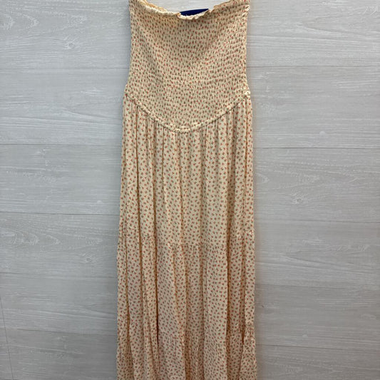 Strapless Floral Stretchy Midi Dress Extra Small