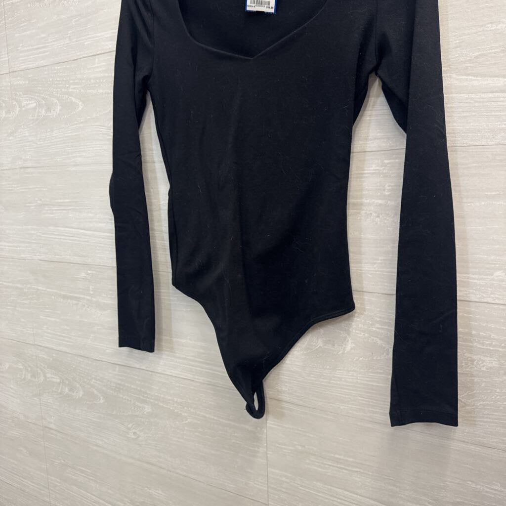 Black Long Sleeve Bodysuit Extra Small