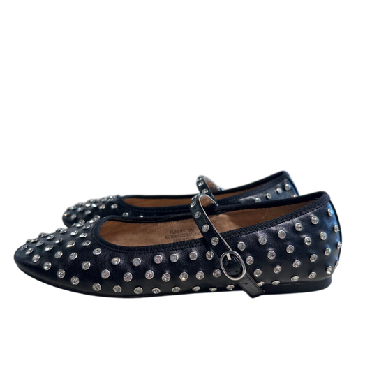Black Rhinestone Mary Jane Flats 8.0