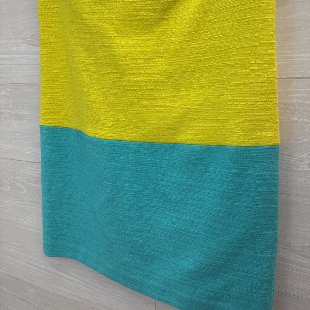 Trina Turk White/Lime/Teal Sleeveless Dress 6