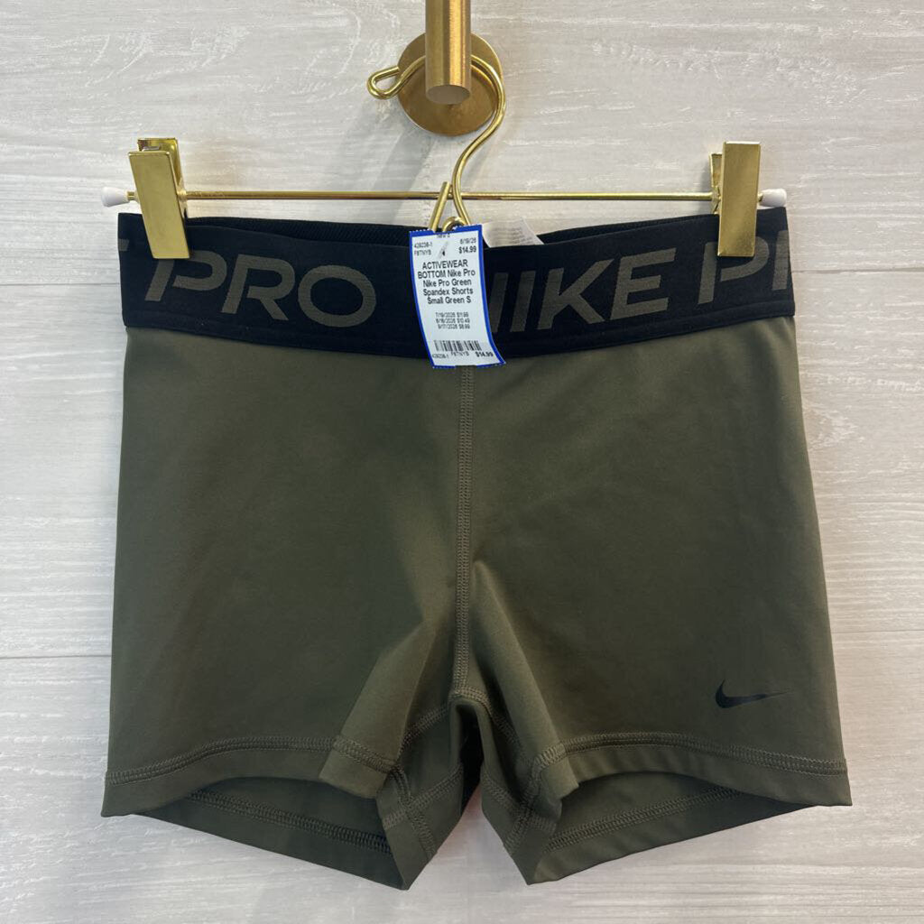Nike Pro Green Spandex Shorts Small