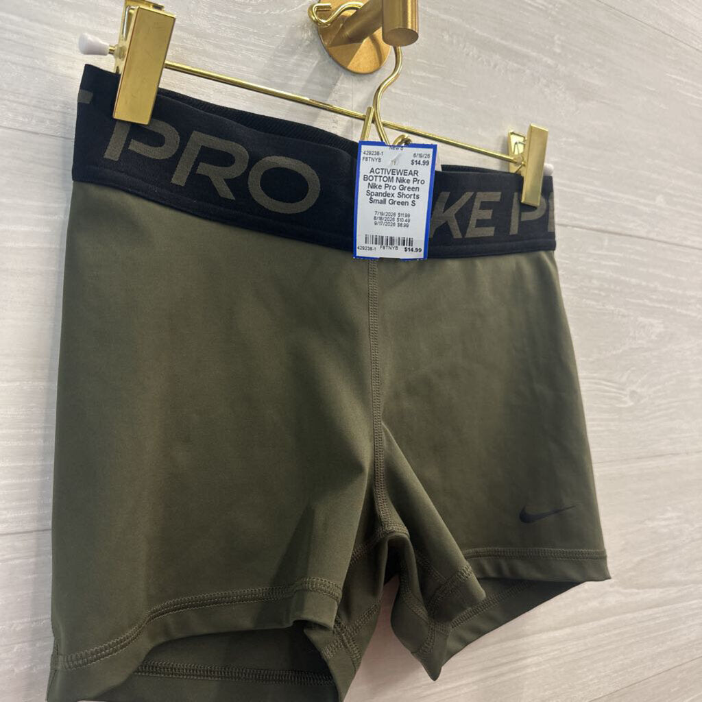 Nike Pro Green Spandex Shorts Small