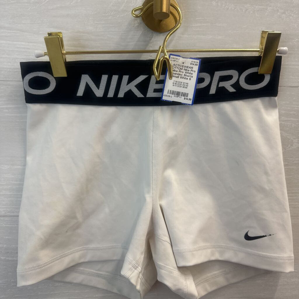 Nike Pro White Spandex Shorts Small