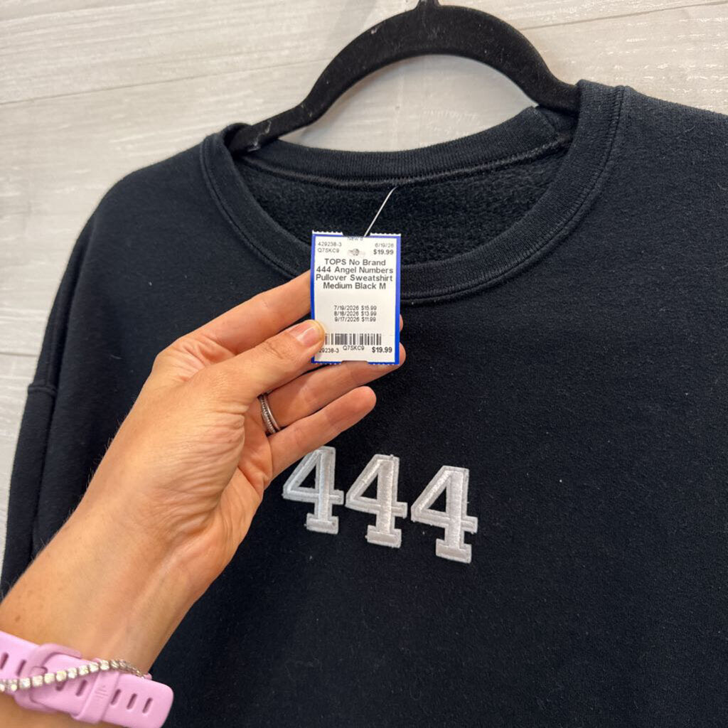 444 Angel Numbers Pullover Sweatshirt Medium