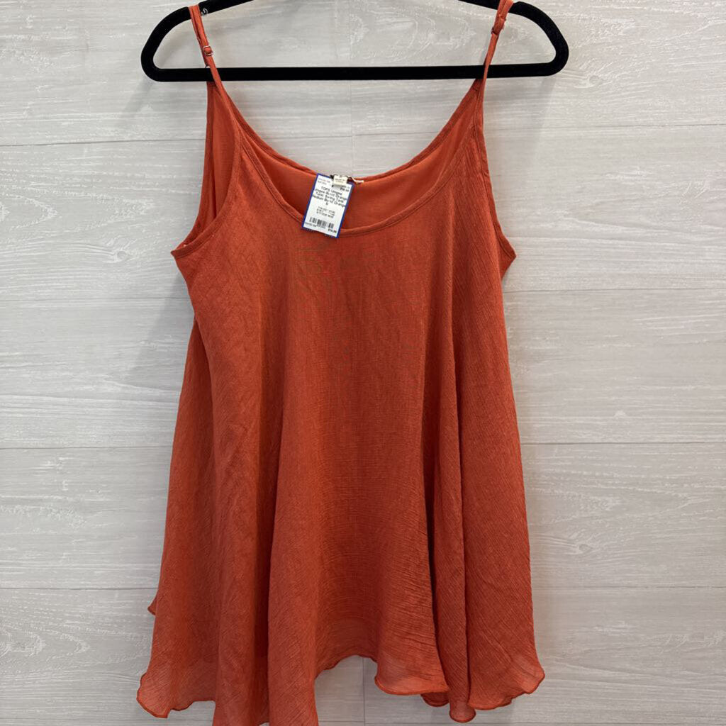 Umgee Burnt Orange Tunic Swing Tank Medium