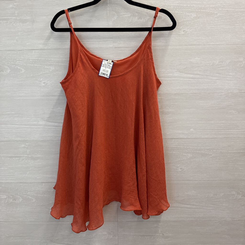 Umgee Burnt Orange Tunic Swing Tank Medium