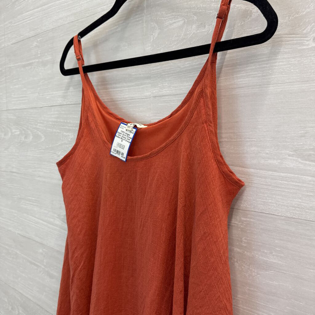 Umgee Burnt Orange Tunic Swing Tank Medium