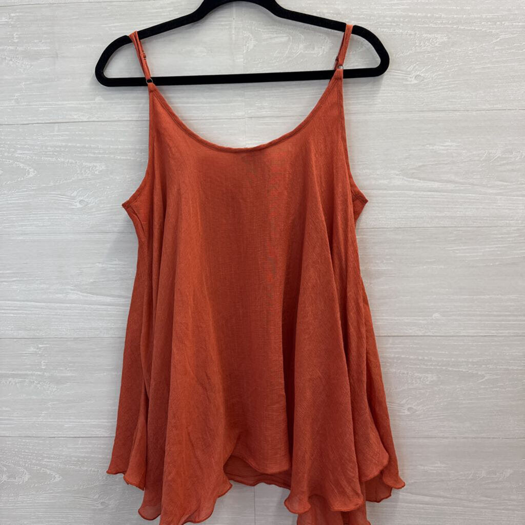 Umgee Burnt Orange Tunic Swing Tank Medium