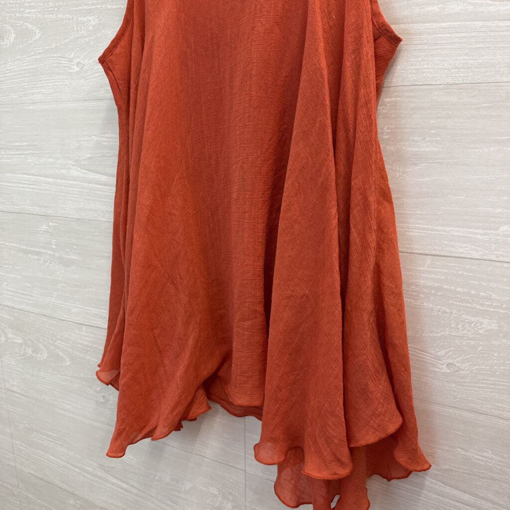 Umgee Burnt Orange Tunic Swing Tank Medium