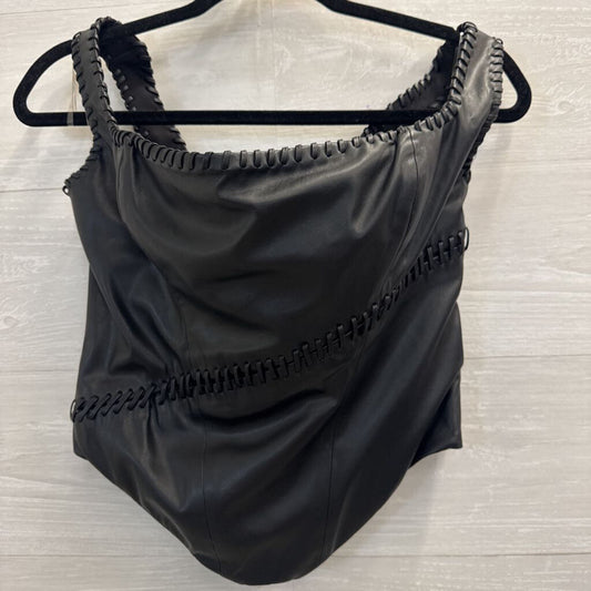 House of CB Leonie Vegan Leather Bustier Top Medium