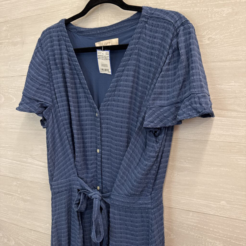 Loft Blue Short Sleeve Midi Dress 14