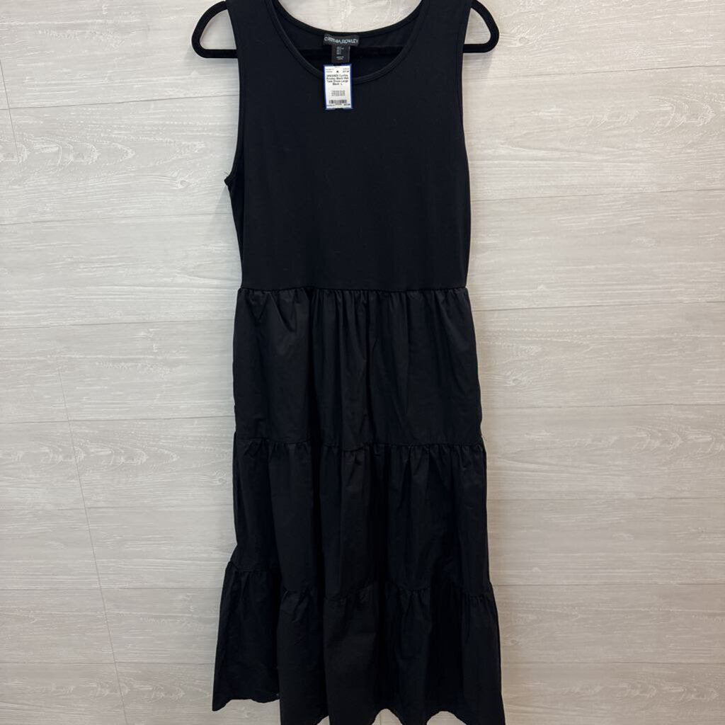 Black Midi Tank Dress Large