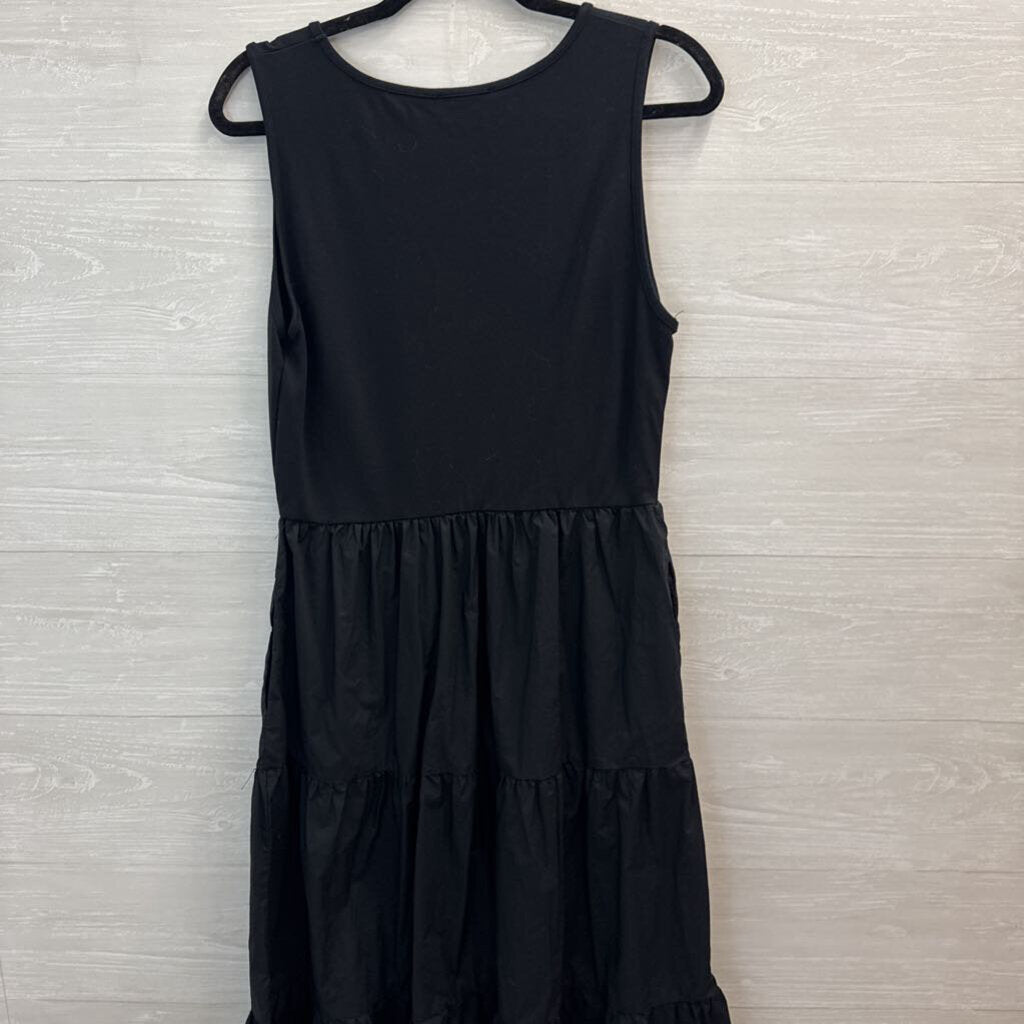 Black Midi Tank Dress Large