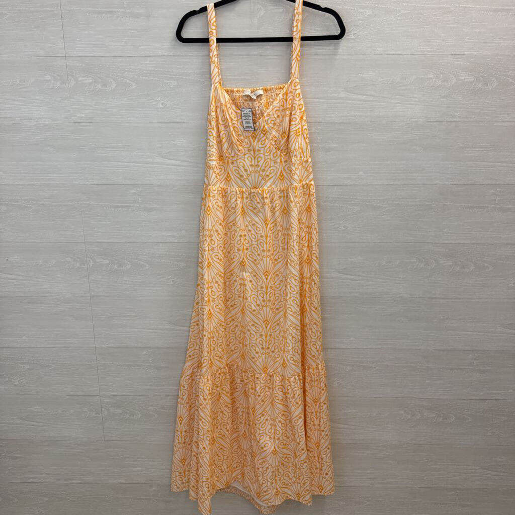 White/Yellow Embroidered Maxi Dress 14