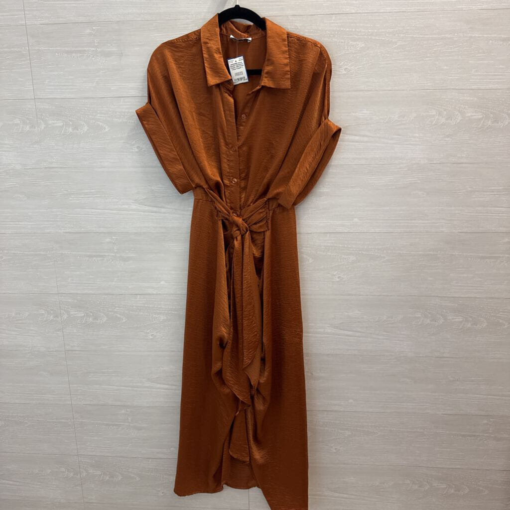Shimmery Copper Midi Dress Large