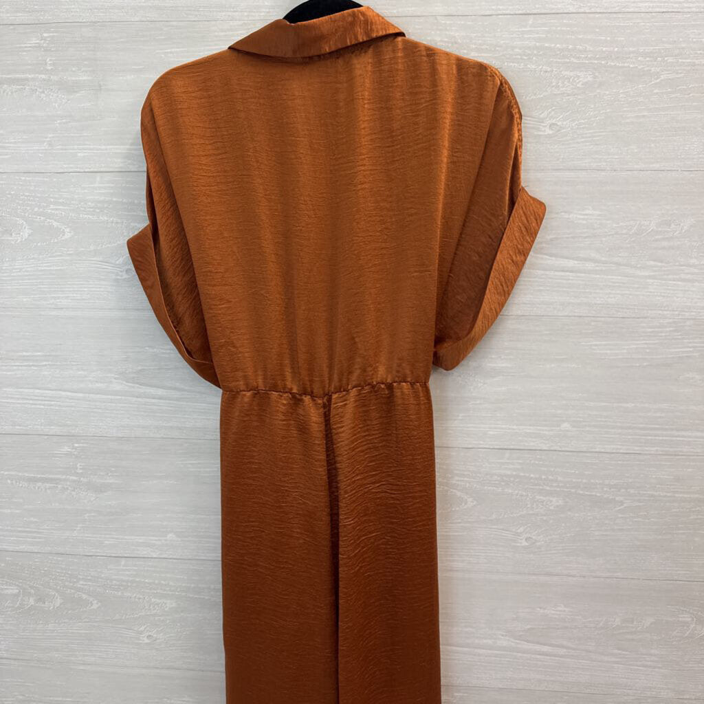 Shimmery Copper Midi Dress Large