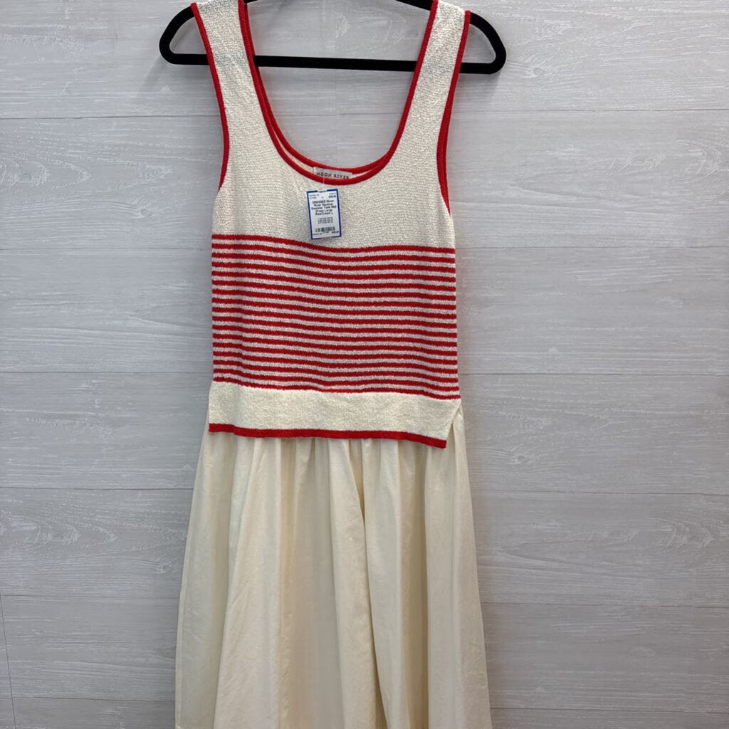Nautical Sweater Tank Midi Dress Large