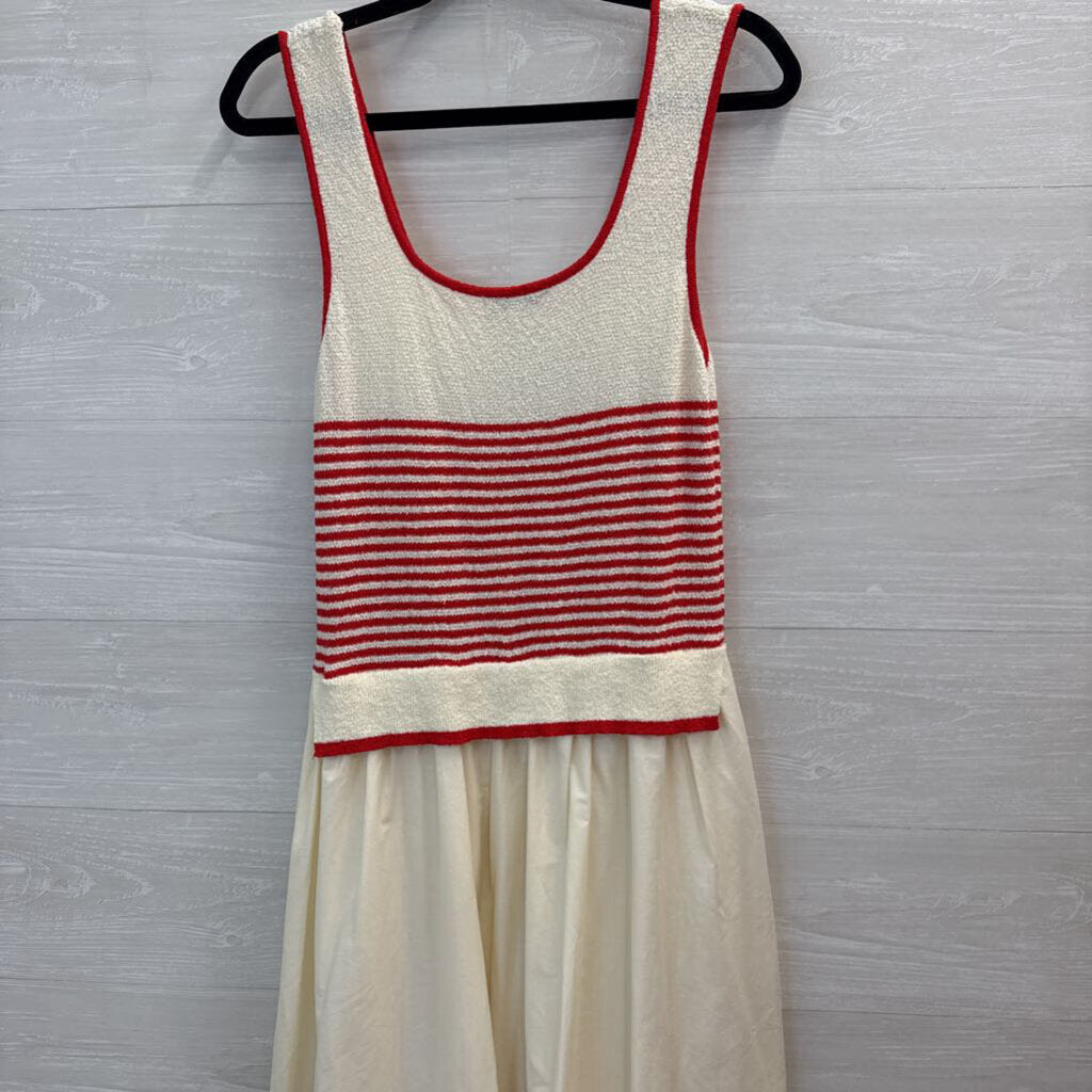Nautical Sweater Tank Midi Dress Large