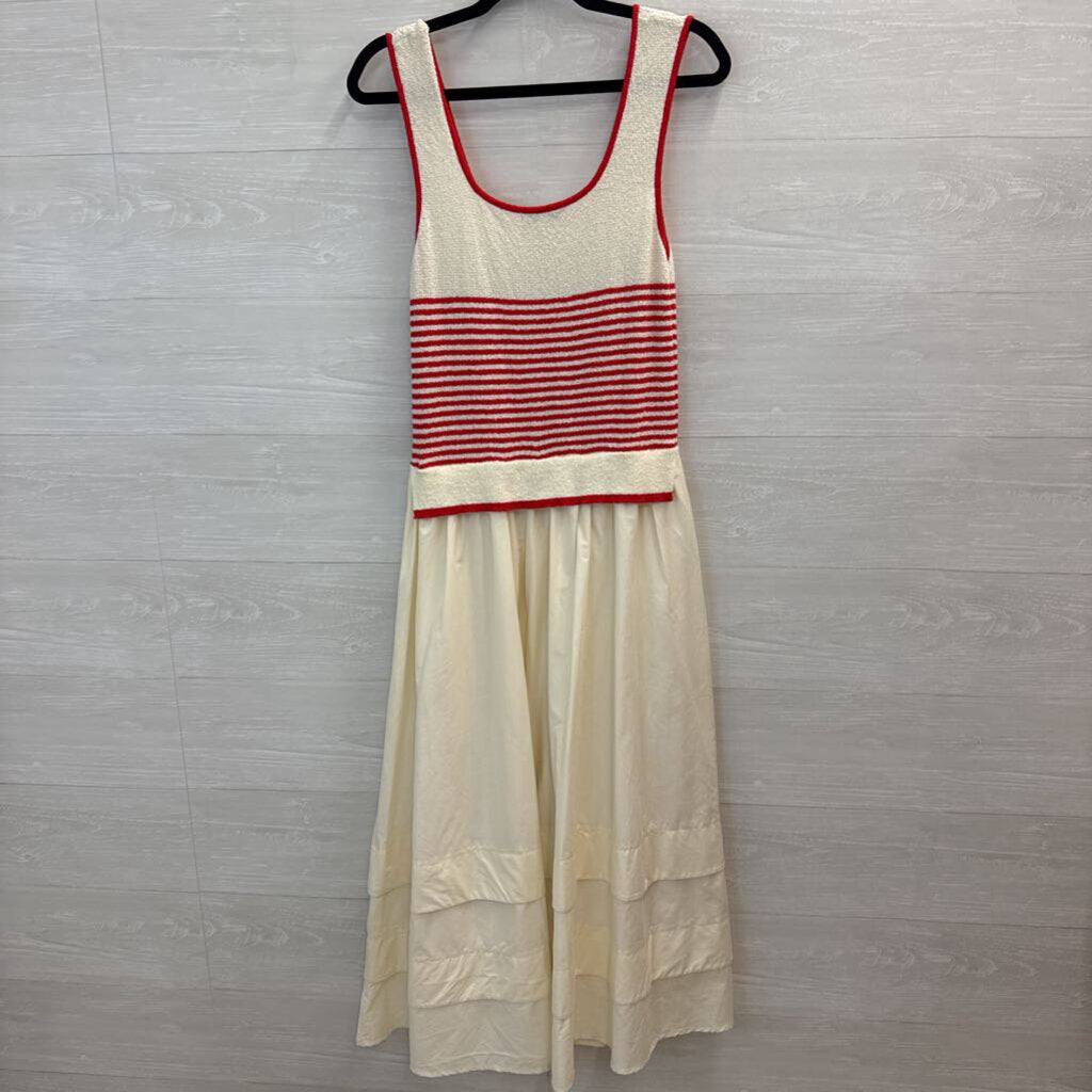 Nautical Sweater Tank Midi Dress Large