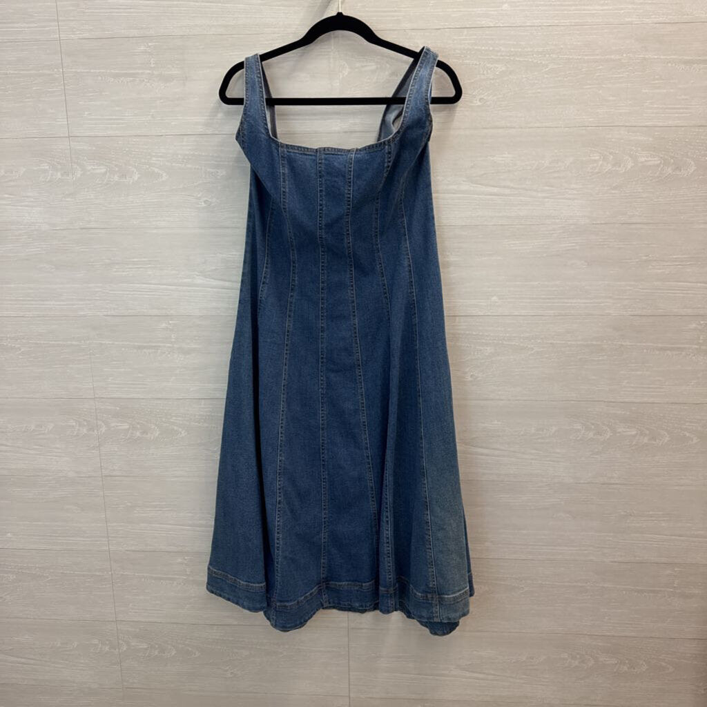 Denim Corset Midi Dress Large
