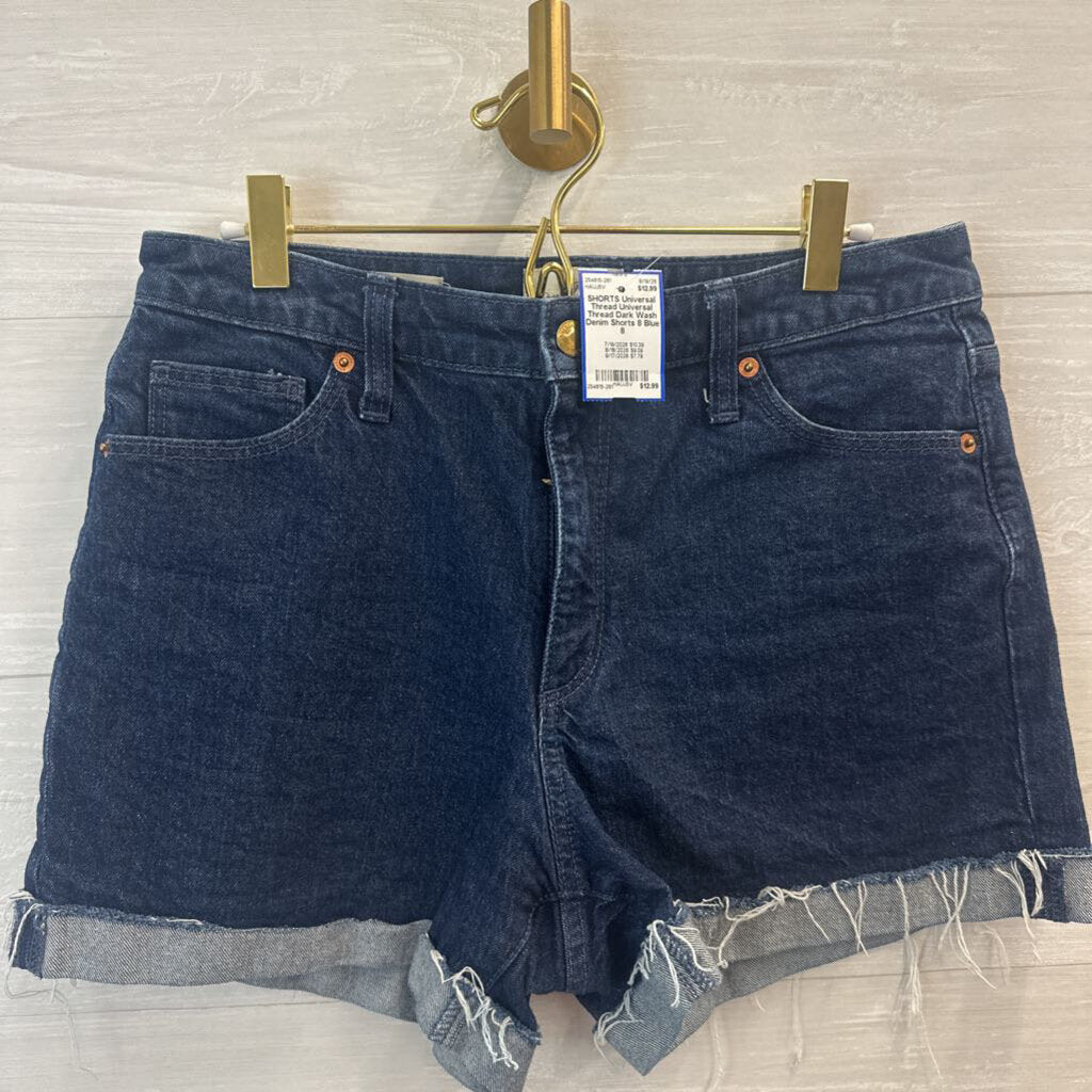 Universal Thread Dark Wash Denim Shorts 8