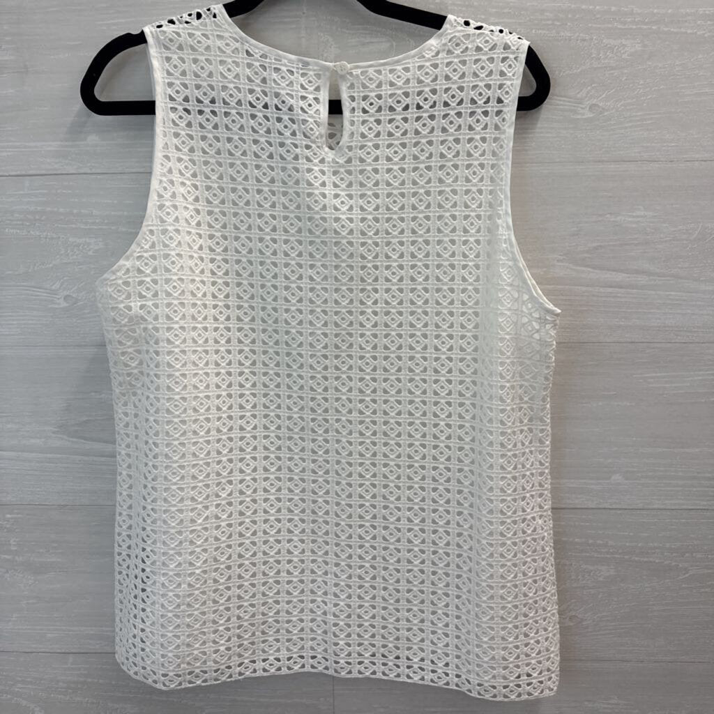 Mario Serrani Eyelet Lace Tank Top Large