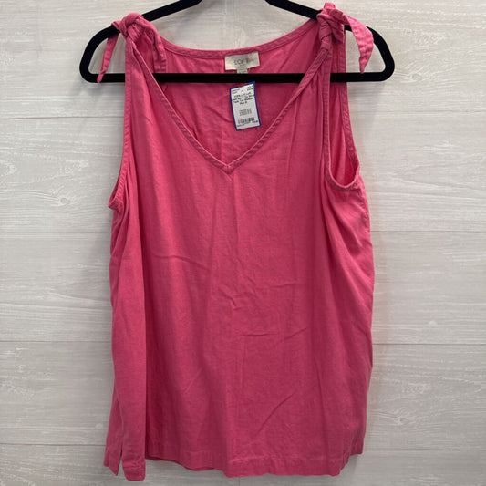 Loft Linen Blend Tie Strap Tank Top Medium