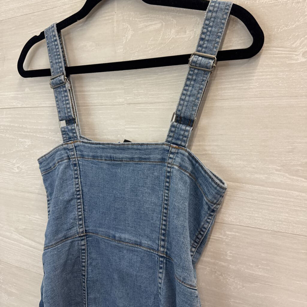 Divided Button Up Denim Dress XXS