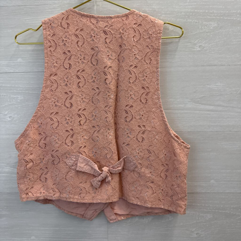 Pink Vintage Pierre Cardin Lace Vest Large