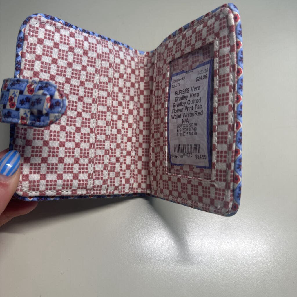 Vera Bradley Quilted Flower Print Tab Wallet